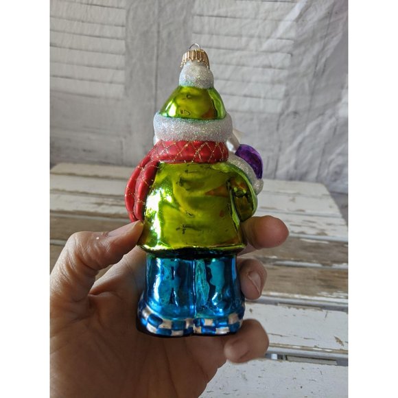 Vintage Marshall Field Eskimo Boy Snowman glass Ch - Picture 4 of 7